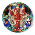 English Majolica Lobster Plate Signed Minton