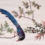 Two Antique Chinese Gouache Paintings of Birds on Pith Paper