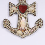 Group of Three Antique British Colonial Anchor Form Sailors Valentines