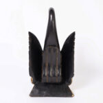 Antique Chinese Carved Wood and Parcel Gilt Swans