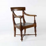 English Mahogany Childs Chair with Checkerboard Seat