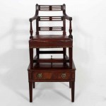 Georgian Childs High Chair in Mahogany with Stand