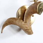Pair of Rams Horn Electrified Wall Sconces