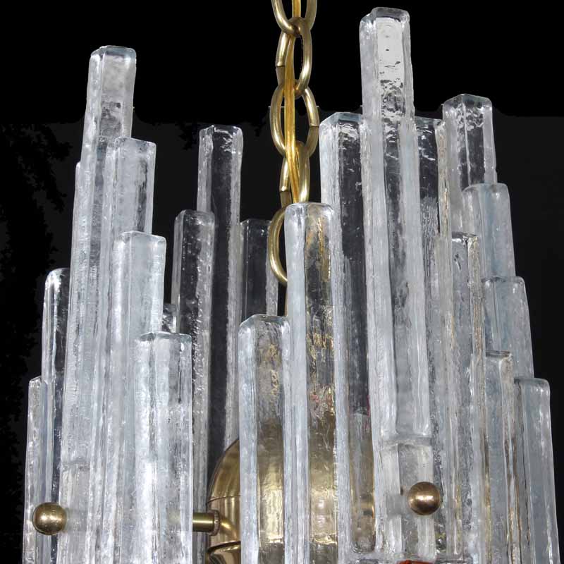Mid Century Italian Modern Art Glass Chandelier