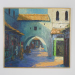 Large Middle Eastern Buildings Painting