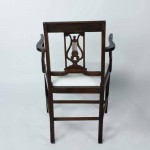 Set of 6 Walnut Neoclassical Style Dining Armchairs