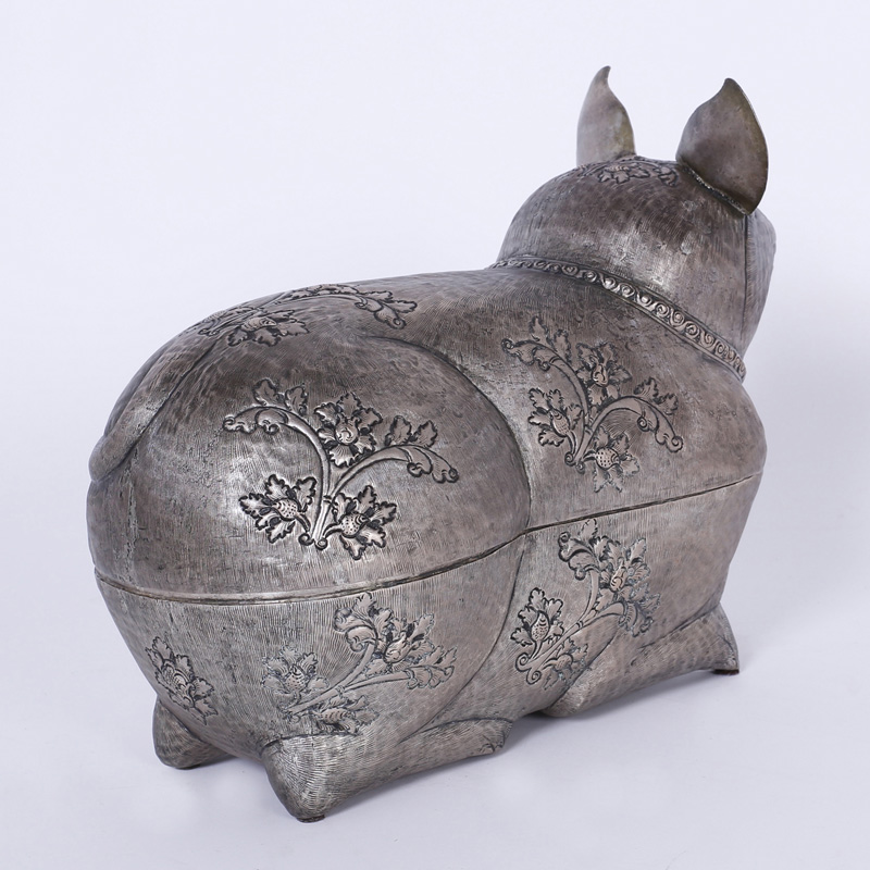 Anglo Indian Metal Cat Box