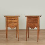 Pair of Antique American Federal Style Tiger Maple Stands