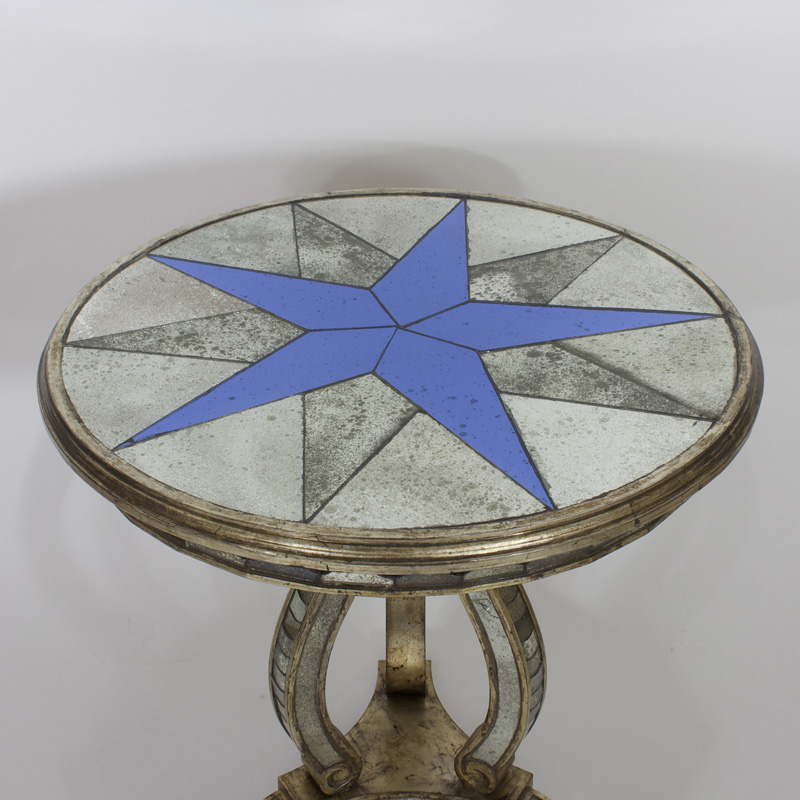 Pair of Mirrored Inlay Pattern Tables