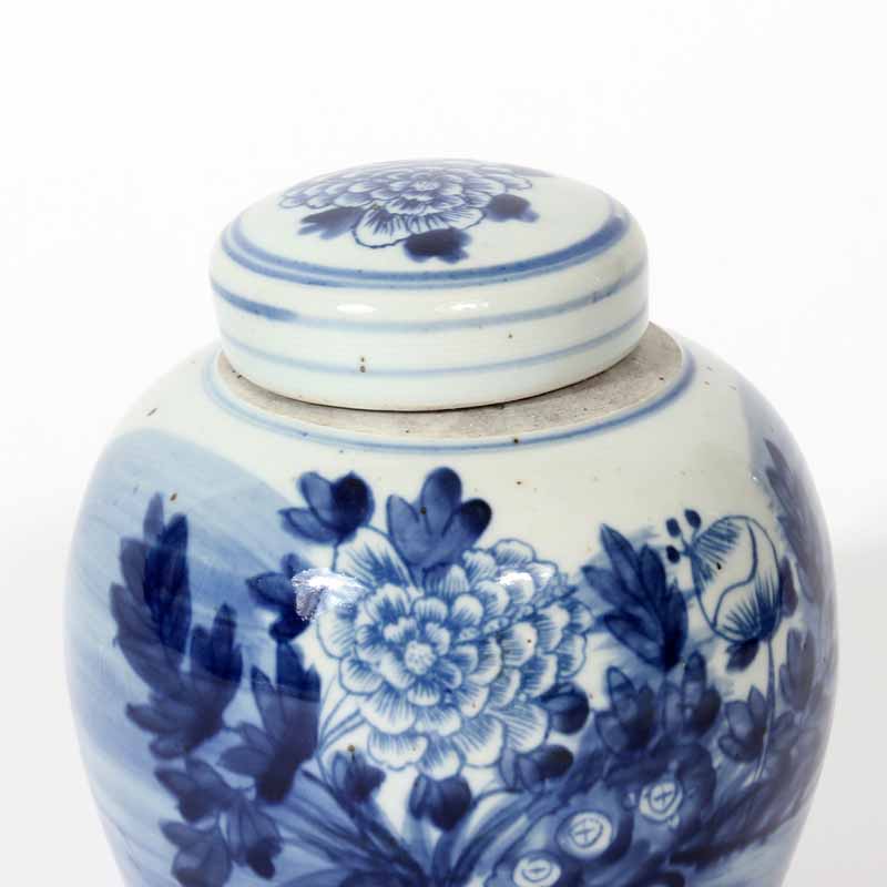 Chinese Export Blue and White Ginger Jar