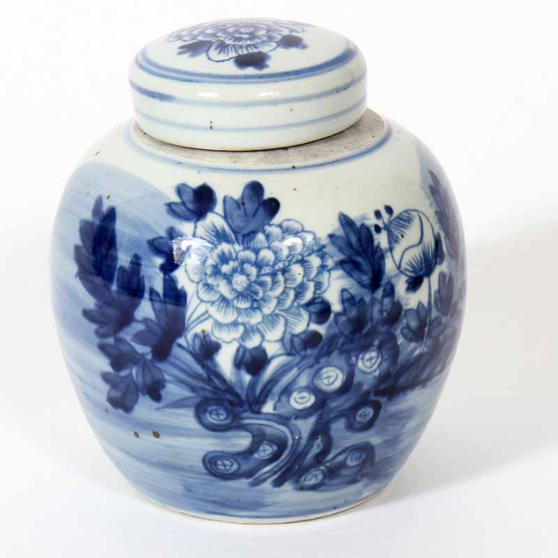 Chinese Export Blue and White Ginger Jar