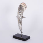 Mid Century Nautilus Shell Parrot Sculpture