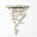 Pair Of White Painted Rococo Style Wall Brackets