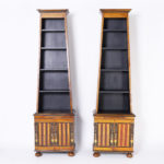 Pair of Adam Style Painted Bookcases or Etageres
