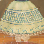 Folk Art Oil Painting on Canvas of a Girl in a Dress by Agapito Labios