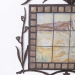 Tile Plaque with Iron Frame by Buschere & Son
