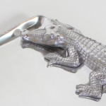 Arthur Court Cast Aluminum Alligator Serving Tray