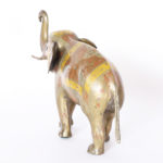Anglo Indian Cast Brass Elephant with Enamel