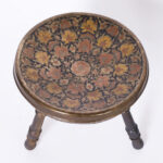 Set of Three Anglo Indian Brass Foot Stools
