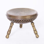 Set of Three Anglo Indian Brass Foot Stools
