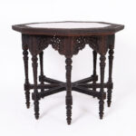 Antique Anglo Indian Carved Wood Table