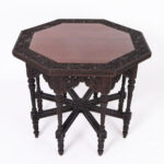 Antique Anglo Indian Carved Wood Table