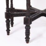 Antique Anglo Indian Carved Wood Table