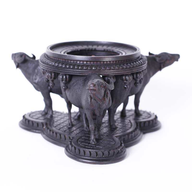 Anglo Indian Carved Wood Petite Stand or Base
