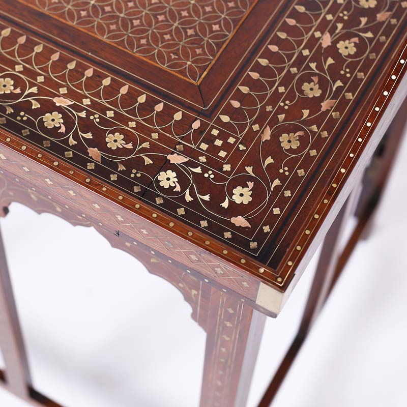 Anglo Indian Rosewood Inlaid Tray Table