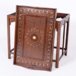 Anglo Indian Rosewood Inlaid Tray Table