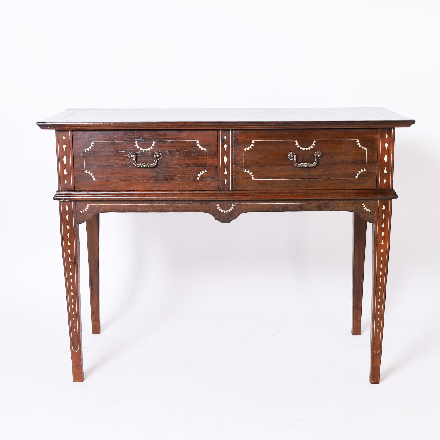 Antique Anglo Indian Inlaid Rosewood Server