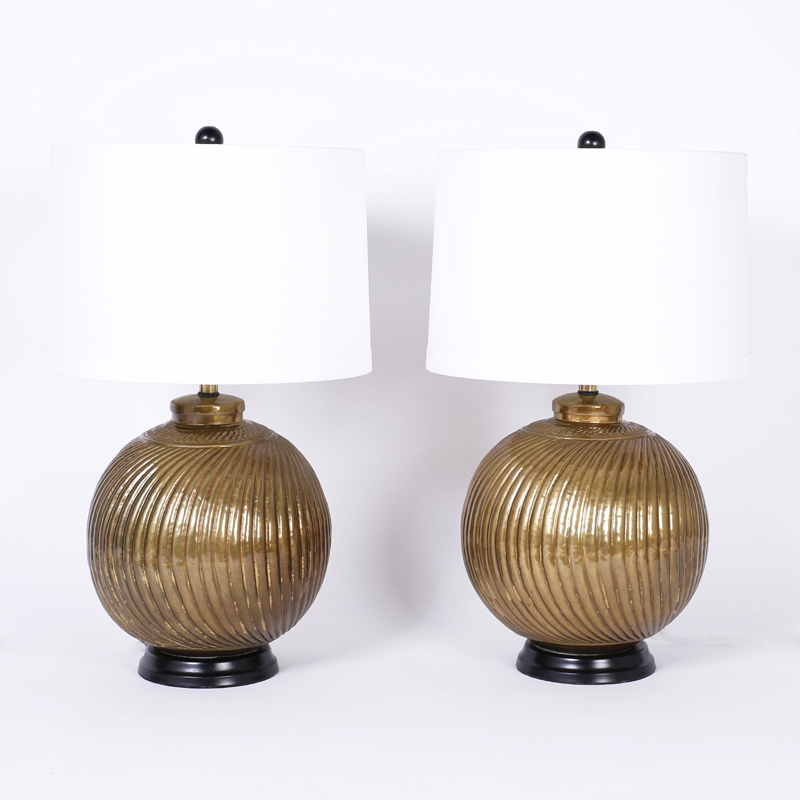 Pair of Mid Century Anglo Indian Table Lamps