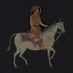 Pair of Anglo Indian Watercolors of Men on Horses