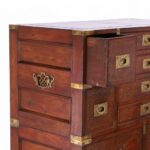 Antique Anglo Indian Inlaid Campaign Chest of Drawers