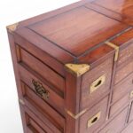 Antique Anglo Indian Inlaid Campaign Chest of Drawers