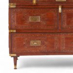 Antique Anglo Indian Inlaid Campaign Chest of Drawers