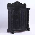 Antique Anglo Indian Carved and Ebonized Cabinet