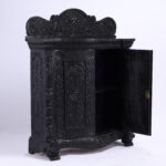 Antique Anglo Indian Carved and Ebonized Cabinet