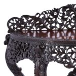 Carved Antique Anglo Indian Demilune Console Table