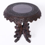 Antique Anglo Indian Carved Stand with Dragons