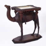 Antique Anglo Indian Mahogany Carved Wood Camel Stand or Table