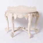 Antique Anglo Indian Demi-lune Elephant Head Console table