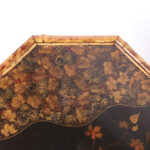 Antique English Burnt Bamboo and Lacquer Stand or Table