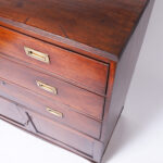 Antique British Colonial Campaign Chest on Cabinet