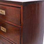 Antique British Colonial Campaign Chest on Cabinet