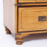 Antique British Colonial Campaign Chest with Pullout Desk
