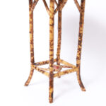 Antique English Burnt Bamboo and Lacquer Stand