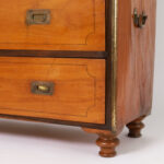 English Antique Campaign Chest with Pullout Desk