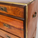 English Antique Campaign Chest with Pullout Desk