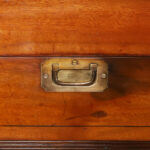 English Antique Campaign Chest with Pullout Desk